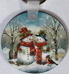 Smpw,em Red Scarves Round Key Chain