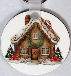 Ginger Bread House Round Key Chain