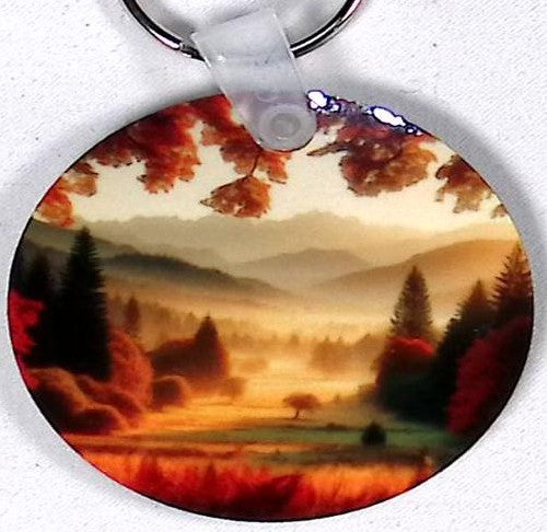 Fall Valley Round Key Chain