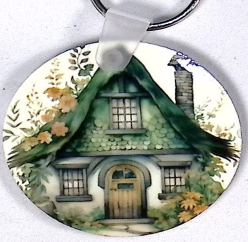 Hobbit House Round Key Chain