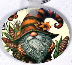 Fall Gnome Round Key Chain