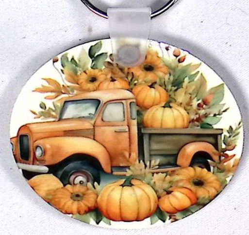 Harvest Tuck Round Key Chain