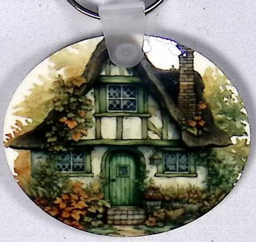 Hobbit House Round Key Chain