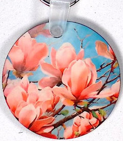 Cherry Blossoms Round Key Chain