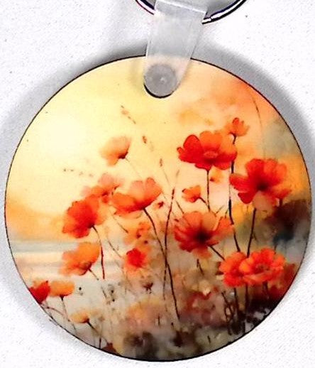 Wildflowers Round Key Chain
