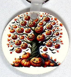 Pumpkin Tree Rund Key Chain
