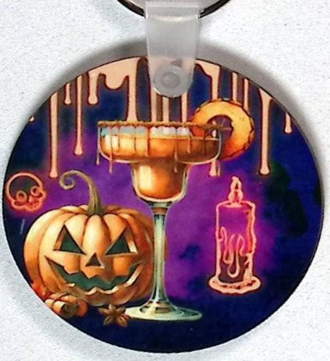 Pumpkin Drinks Round Key Chain