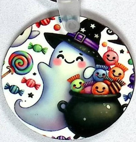 Ghost Cauldron Round Key Chain
