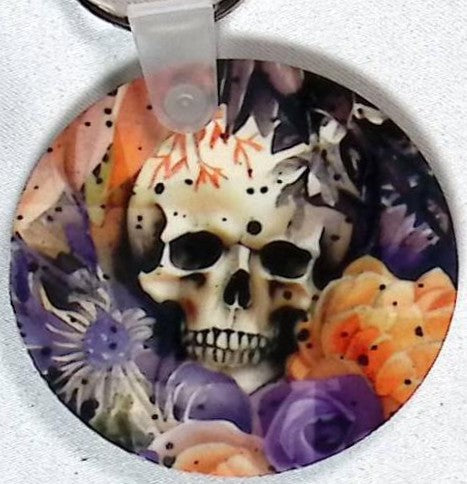 Skull Round Key Chain