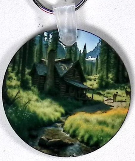 Mountain Dale Round Key Chain