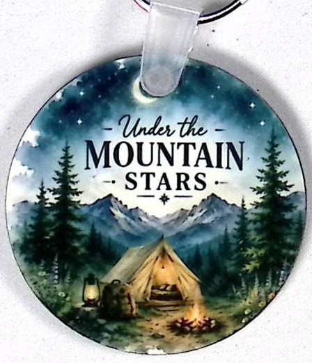 Under the Stars Round Key Chain
