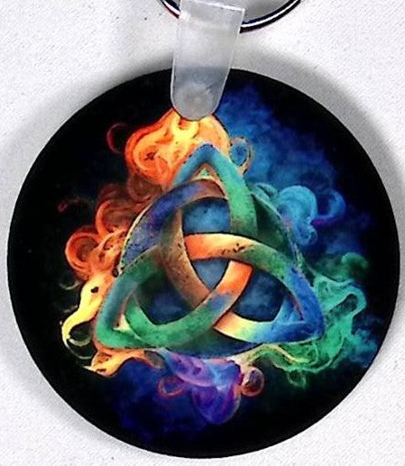 Neon Pattern  Round Key Chain