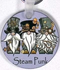 Steam Punk Gnomes Round Key Chain
