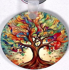 Man Tree Round Key Chain