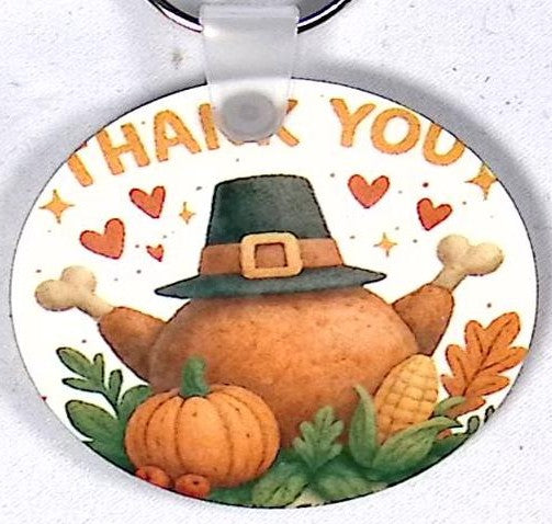 Feast Round Key Chain