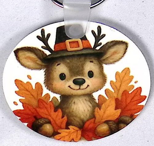 Pilgrim Deer Round Key Chain