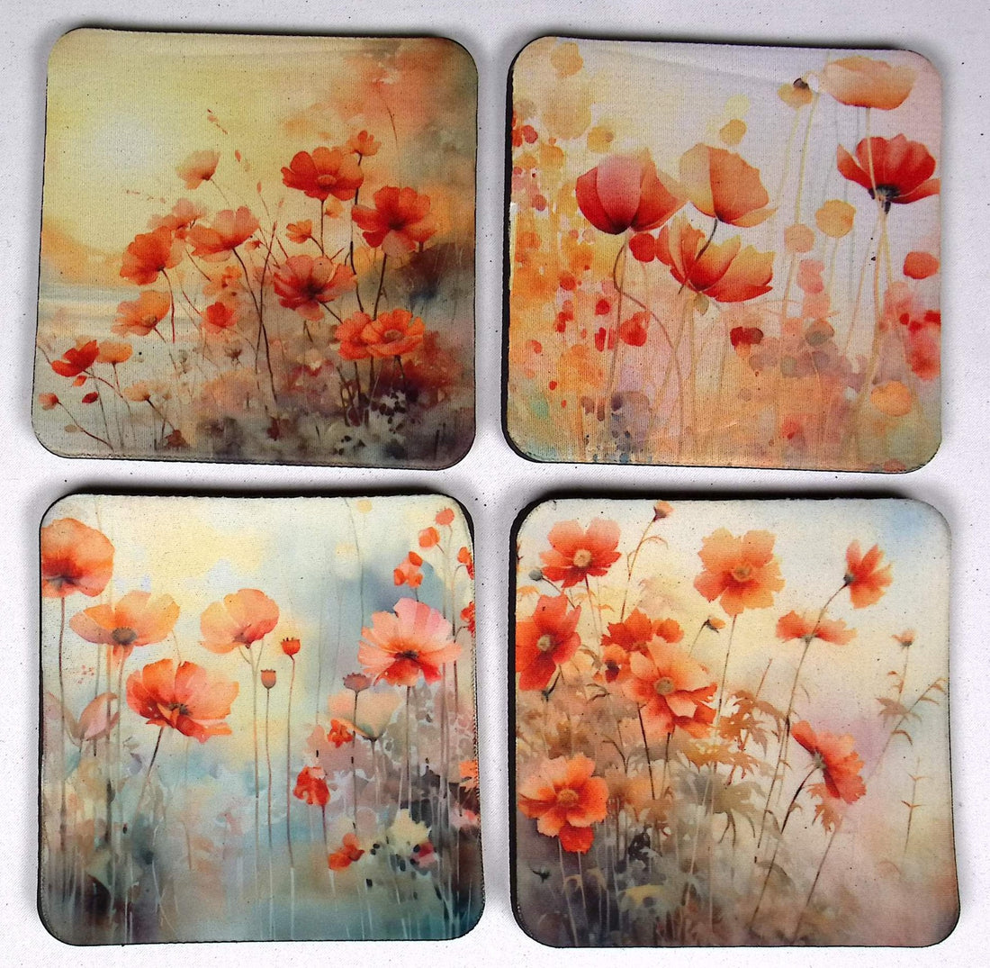 Floral Square Table Coaster - 0001 product photo