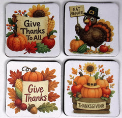 Thanksgiving Square Table Coaster - 0001 product photo