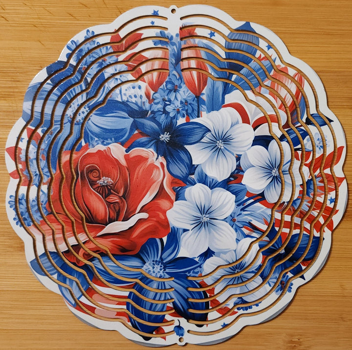 Floral Eight Inch Wind Spinner - 0004 product photo