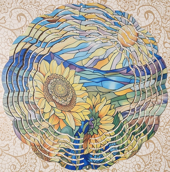 Floral Eight Inch Wind Spinner - 0006 product photo