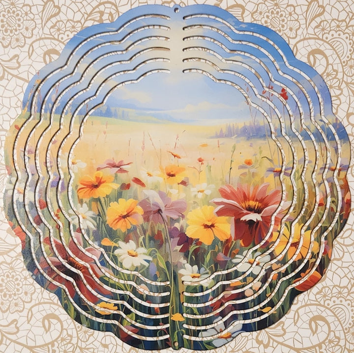 Floral Eight Inch Wind Spinner - 0007 product photo