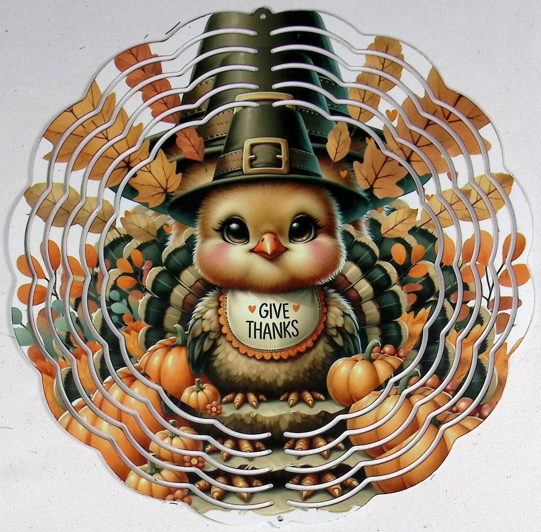 Thanksgiving Eight Inch Wind Spinner - 0001 product photo